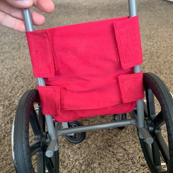 American Girl Doll Red Whellchair - Picture 7 of 11